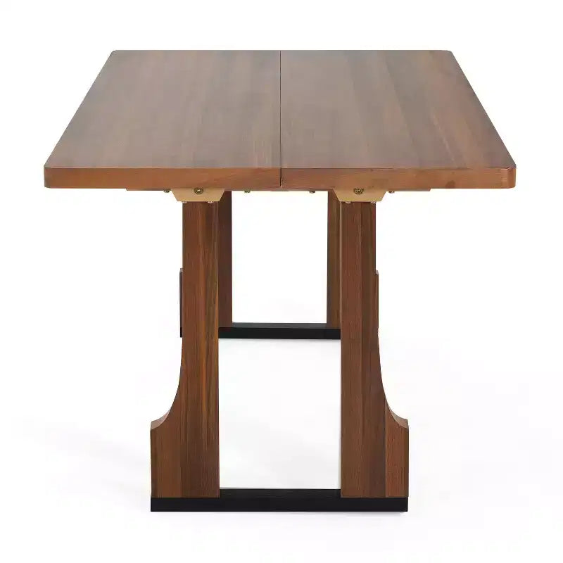 Christopher Knight Home Rowan Rustic 63" Dining Table with Double Pedestal Base Walnut