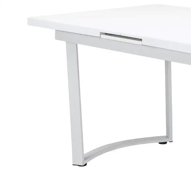 Palton 60-72" Dining Tables High Gloss White - Acme Furniture: Sleek Extendable Rectangle for 6