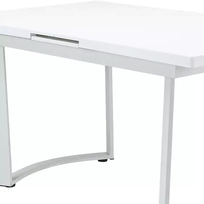 Palton 60-72" Dining Tables High Gloss White - Acme Furniture: Sleek Extendable Rectangle for 6