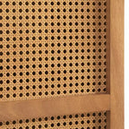 Lifestorey Maxima Cane Cabinet Natural: Mid-Century Storage, Ash Veneer, Adjustable Shelves