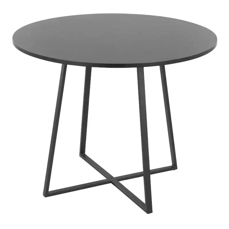 LumiSource Cosmo MDF Dining Table Black Metal/Black
