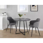 LumiSource Cosmo MDF Dining Table Black Metal/Black