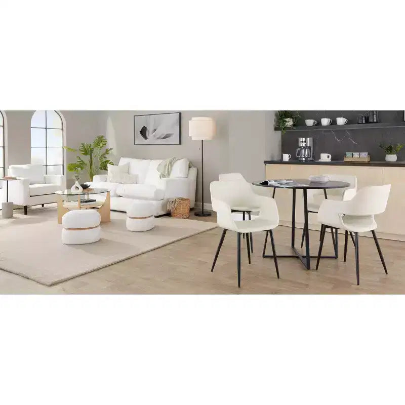 LumiSource Cosmo MDF Dining Table Black Metal/Black