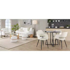 LumiSource Cosmo MDF Dining Table Black Metal/Black
