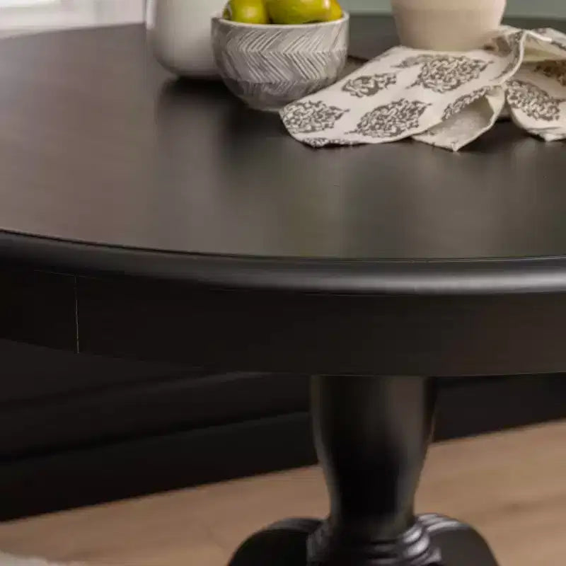 Linon 2pc Tobin Nook and Table Dining Set Black/Walnut
