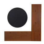 Linon 2pc Tobin Nook and Table Dining Set Black/Walnut