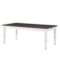 Steve Silver Co. Joanna Two-Toned Extendable Dining Table Ivory/Charcoal: Seats 8, Butterfly Leaf, Modern Style