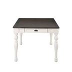 Steve Silver Co. Joanna Two-Toned Extendable Dining Table Ivory/Charcoal: Seats 8, Butterfly Leaf, Modern Style