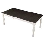 Steve Silver Co. Joanna Two-Toned Extendable Dining Table Ivory/Charcoal: Seats 8, Butterfly Leaf, Modern Style