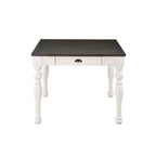 Steve Silver Co. Joanna Two-Toned Extendable Dining Table Ivory/Charcoal: Seats 8, Butterfly Leaf, Modern Style