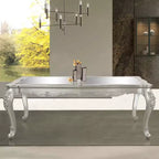 96" Bently Dining Table Champagne Finish - Acme Furniture: Sophisticated Rectangle, Seats 8