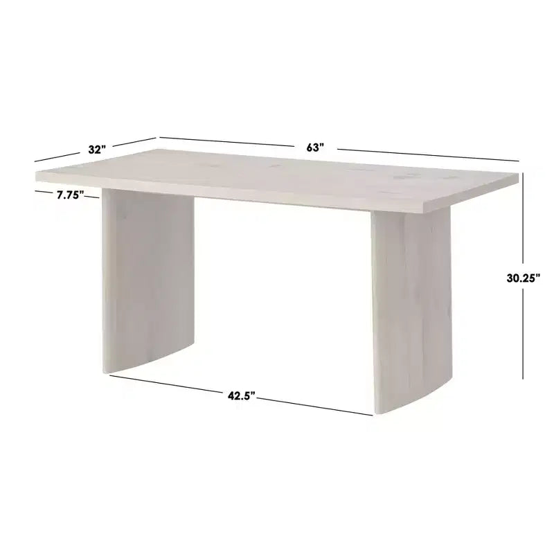 Lifestorey Set da pranzo moderno rettangolare 7 pezzi Blakely rovere chiaro/beige
