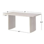 Lifestorey Set da pranzo moderno rettangolare 7 pezzi Blakely rovere chiaro/beige