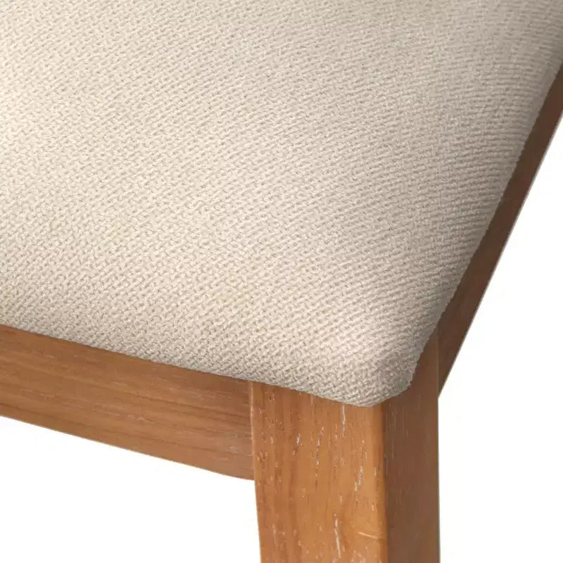Lifestorey Set da pranzo moderno rettangolare 7 pezzi Blakely rovere chiaro/beige