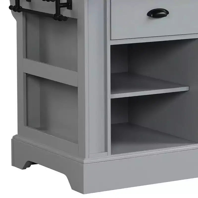Acme Furniture Urrur Kitchen Island Gray Finish