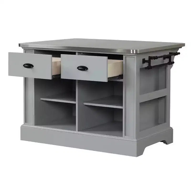 Acme Furniture Urrur Kitchen Island Gray Finish