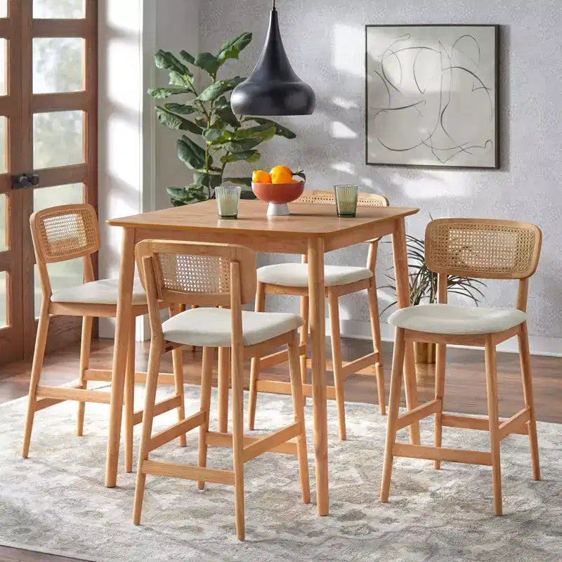 Buylateral Tavolo Quadrato Altezza Contro Light Oak