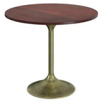 Chilton Dining Table Walnut - WyndenHall: Solid Acacia Top, Antique Copper Base, 36"