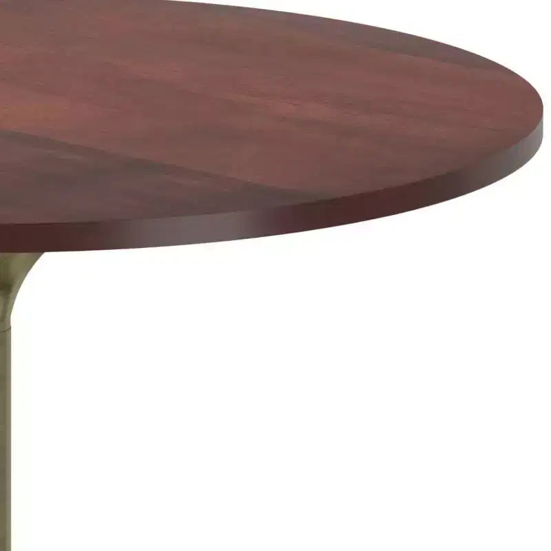 Tavolo da pranzo Chilton Noce - WyndenHall: piano in massello di acacia, base in rame antico, 36"