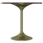 Tavolo da pranzo Chilton Noce - WyndenHall: piano in massello di acacia, base in rame antico, 36"