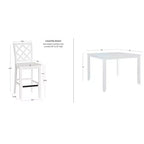 Powell 5pc Shelby Square Counter Height Dining Set White