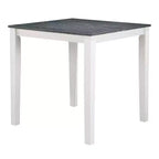 HOMES: Inside + Out 5pc Seawhisper Transitional Counter Height Dining Set White/Gray: Square Table, Padded Chairs