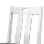 HOMES: Inside + Out 5pc Seawhisper Transitional Counter Height Dining Set White/Gray: Square Table, Padded Chairs