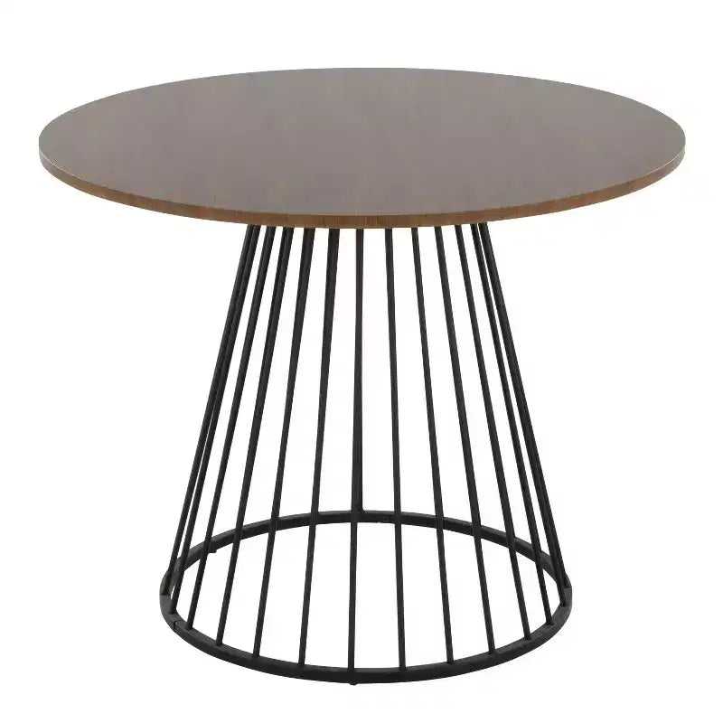 LumiSource Canary Wood Dining Table Black Metal/Walnut