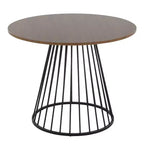 LumiSource Canary Wood Dining Table Black Metal/Walnut
