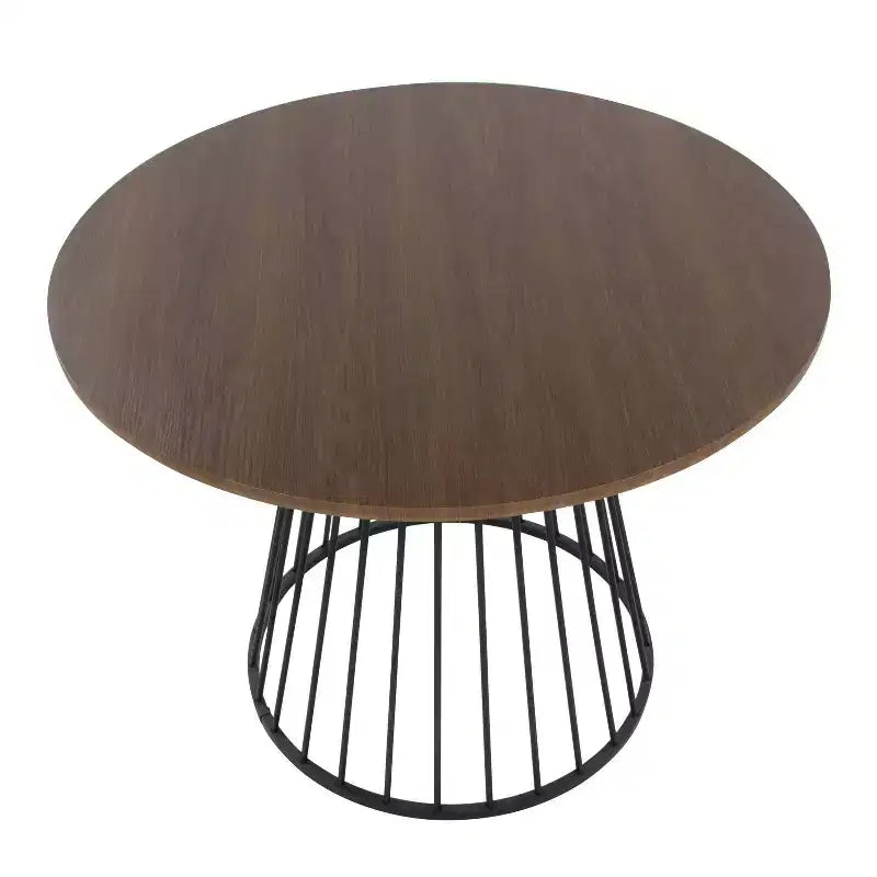 LumiSource Canary Wood Dining Table Black Metal/Walnut