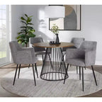 LumiSource Canary Wood Dining Table Black Metal/Walnut