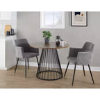 LumiSource Canary Wood Dining Table Black Metal/Walnut