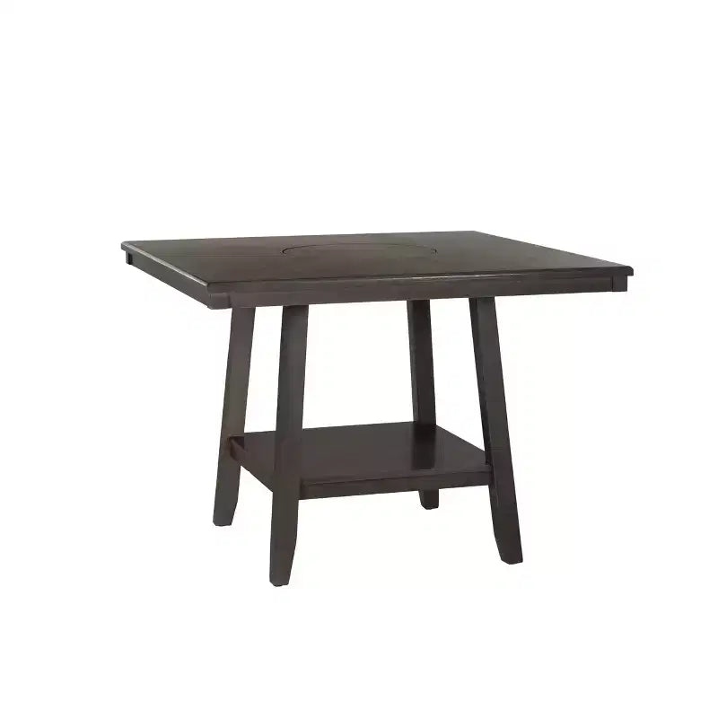 Powell Barnes Counter Height Table with Lazy Susan Gray