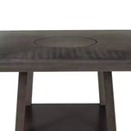 Powell Barnes Counter Height Table with Lazy Susan Gray