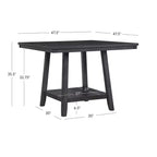 Powell Barnes Counter Height Table with Lazy Susan Gray