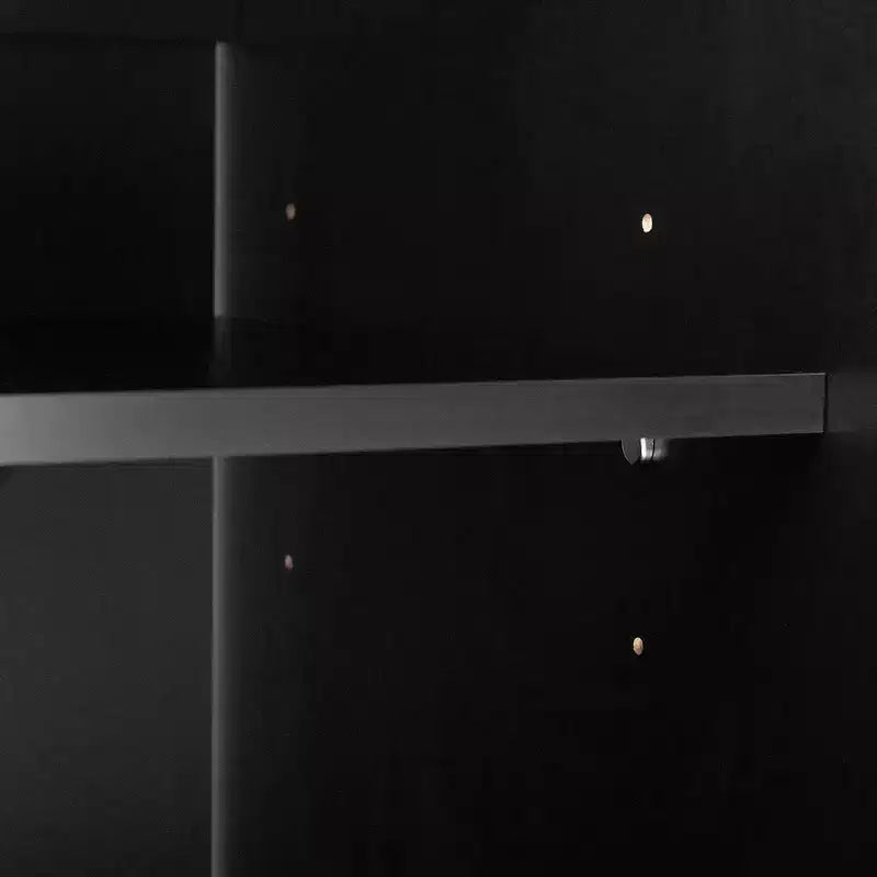 South Shore Olio Kitchen Island Matte Black/Faux White Marble