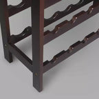 Solid Wood Freestanding 18-Bottle Wine Rack with Shelves Espresso - Flora Home: Pine Construction, 1 Shelf, 33" Height