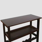 Solid Wood Freestanding 18-Bottle Wine Rack with Shelves Espresso - Flora Home: Pine Construction, 1 Shelf, 33" Height