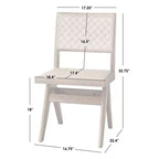 Buylateral 6pc Valentina Modern Dining set with 1 table 2 chairs 2 arm chairs 1 bench Light Walnut