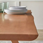 Buylateral 6pc Valentina Modern Dining set with 1 table 2 chairs 2 arm chairs 1 bench Light Walnut