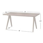 Buylateral 6pc Valentina Modern Dining set with 1 table 2 chairs 2 arm chairs 1 bench Light Walnut