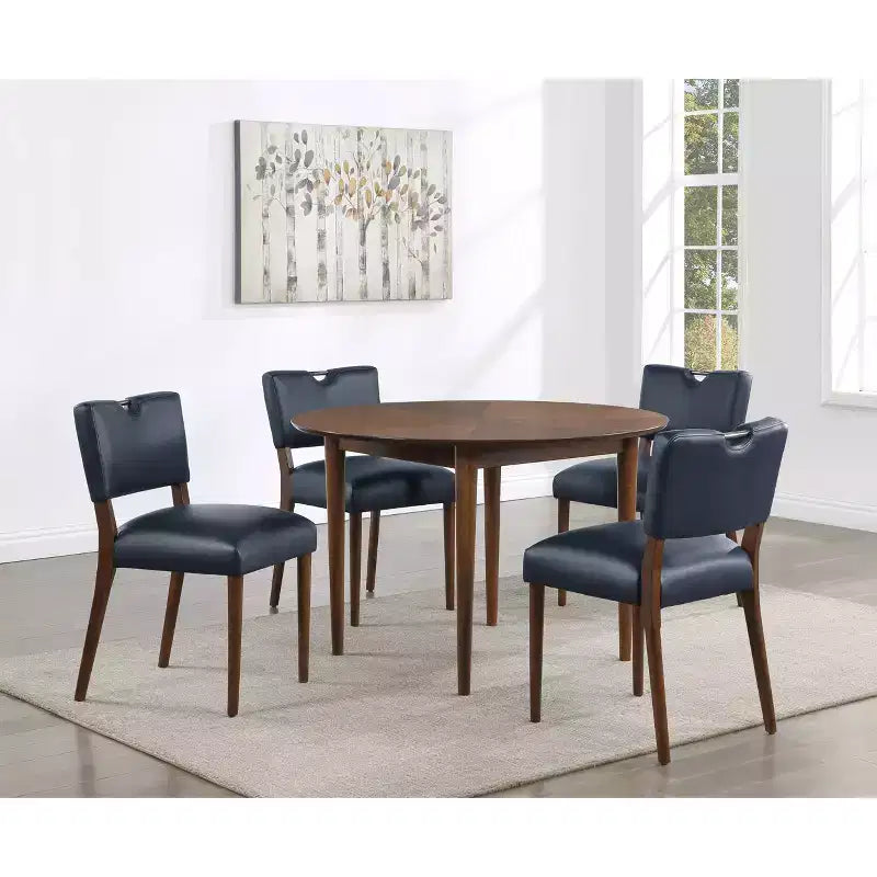 Comfort Pointe Bonito Round Dining Table Walnut Finish