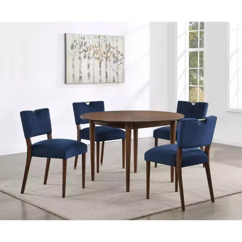 Comfort Pointe Bonito Round Dining Table Walnut Finish