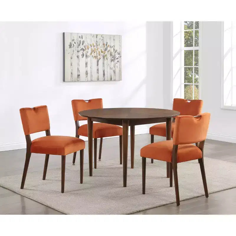 Comfort Pointe Bonito Round Dining Table Walnut Finish