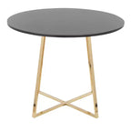 LumiSource Cosmo MDF Dining Table Gold/Black