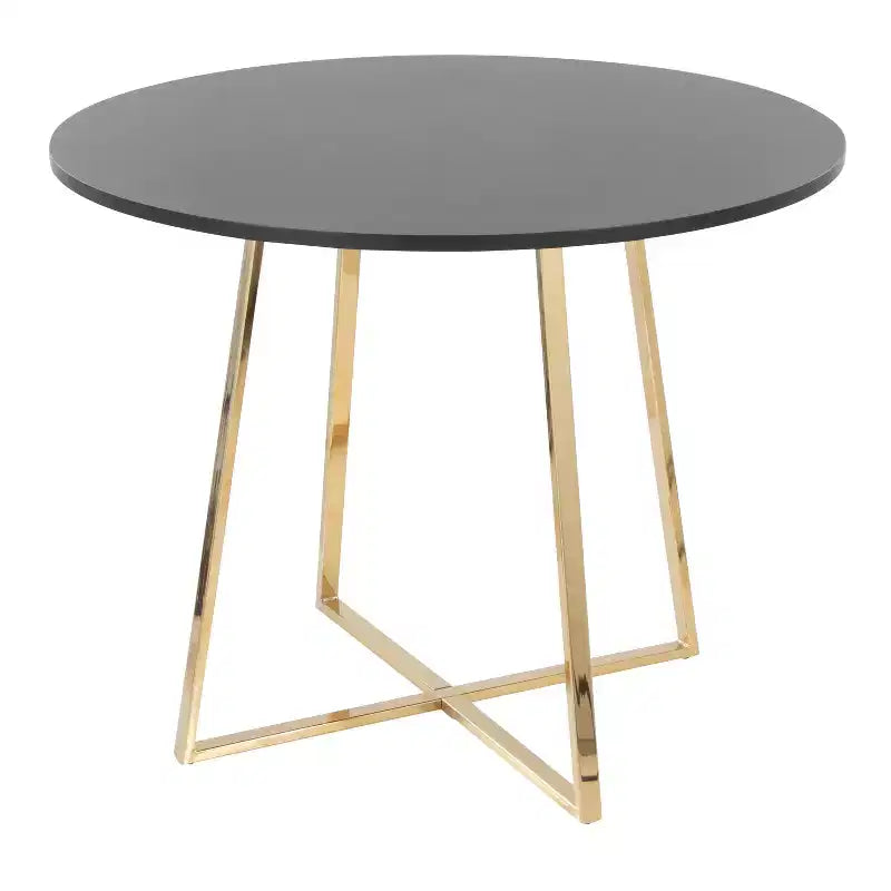 LumiSource Cosmo MDF Dining Table Gold/Black