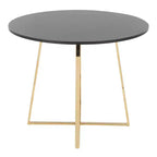 LumiSource Cosmo MDF Dining Table Gold/Black