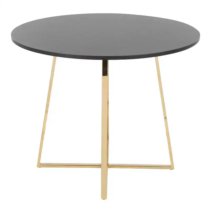 LumiSource Cosmo MDF Dining Table Gold/Black
