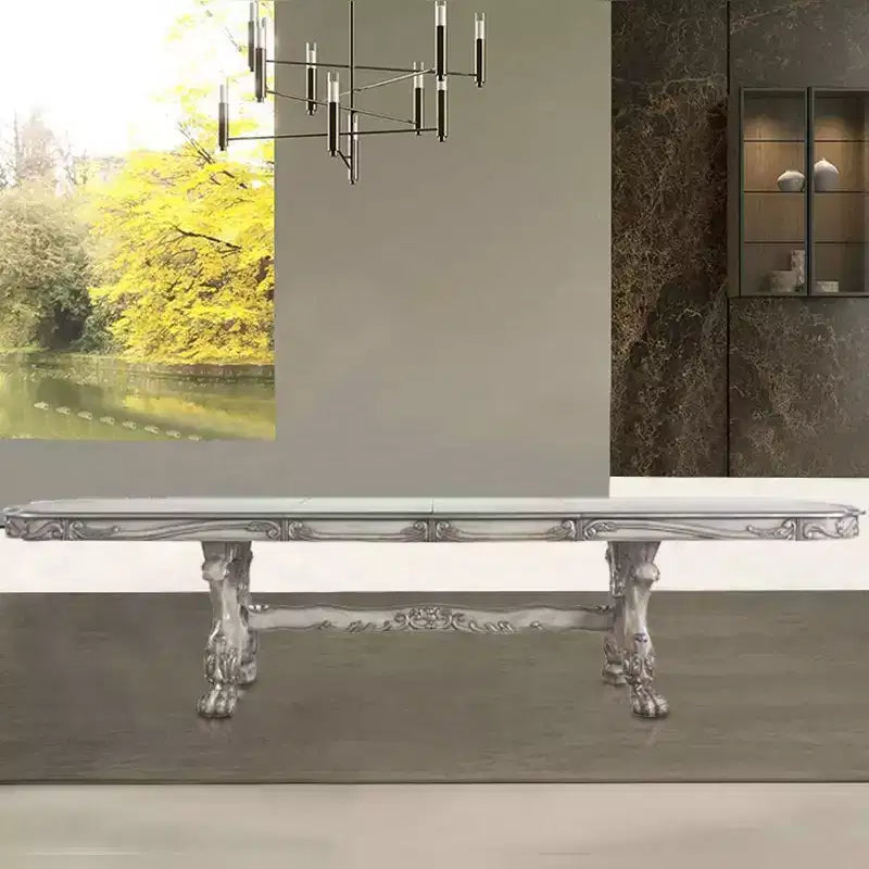 Dresden 136" Dining Tables Vintage Bone White - Acme Furniture
