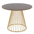 LumiSource Canary Wood Dining Table Gold/Walnut